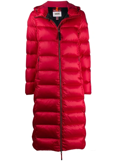 Parajumpers Sharyl 绗缝长款飞行员夹克 In Red