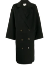 Loulou Studio Borneo Oversized Double-breasted Wool And Cashmere-blend Coat In Black