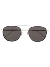 Cartier Metal Aviator Sunglasses In Silver