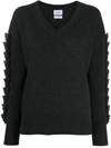 Barrie Troisieme Dimension Cashmere V-neck Pullover In Grey
