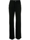Barrie High-waisted Knitted Trousers In Black