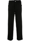 Barrie High-waisted Knitted Trousers In Black
