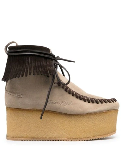 Palm Angels Wallabee 厚底及踝靴 In Brown