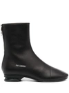 Raf Simons Logo-lettering 35mm Ankle Boots In Black
