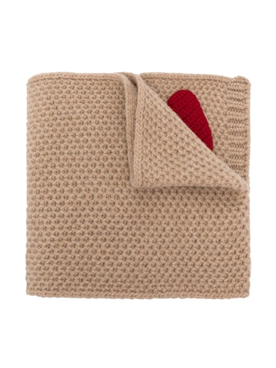 Dolce & Gabbana Kids' Chunky Knit Scarf In Neutrals