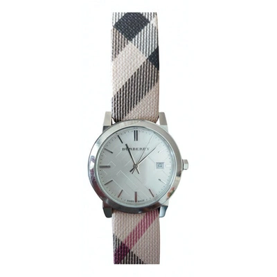 Pre-owned Burberry Beige Steel Watches