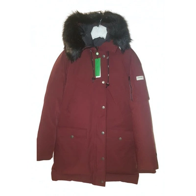 Pre-owned Kenzo Burgundy Cotton Coat