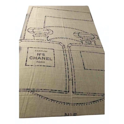 Pre-owned Chanel Beige Cashmere Scarf