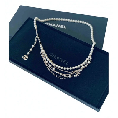Pre-owned Chanel Gold Pearls Belt