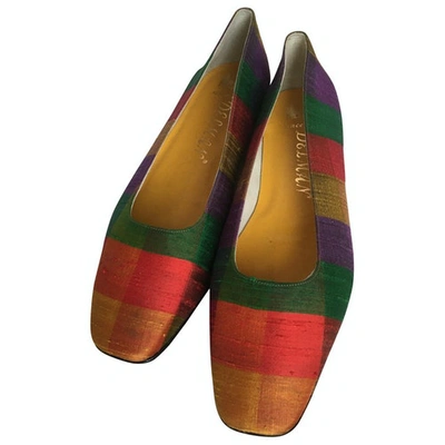 Pre-owned Delman Multicolour Cloth Flats