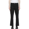 RAF SIMONS RAF SIMONS BLACK CROPPED ZIPPERED JEANS