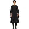 EDIT EDIT BLACK DRAWCORD MID-LENGTH DRESS