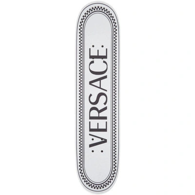 Versace White Printed Skateboard In Z7064