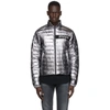 PALM ANGELS PALM ANGELS SILVER METALLIC QUILTED JACKET