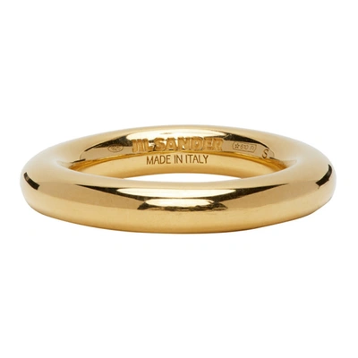 Jil Sander Gold Classic Ring In 710 - Gold