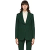 VICTORIA BECKHAM VICTORIA BECKHAM GREEN WOOL GABARDINE BLAZER