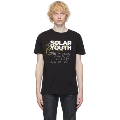 Raf Simons Solar Youth Print Cotton T-shirt In Black