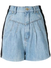 AMAPÔ TWO-TONE DENIM SHORTS