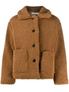 APPARIS FAUX-FUR FITTED JACKET