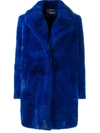 APPARIS SINGLE-BREASTED FAUX FUR COAT