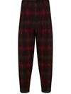 NICHOLAS DALEY CHECK PATTERN RELAXED FIT TROUSERS