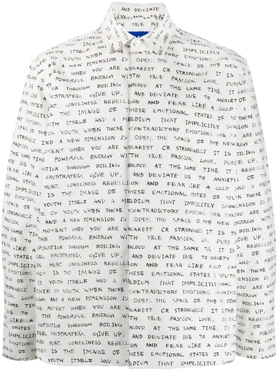 Ader Error Slate Text Print Shirt In White
