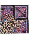 VERSACE JEANS COUTURE PRINT-MIX SILK SCARF