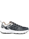 Herno Panelled Low-top Sneakers In Blue Grey