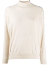 Brunello Cucinelli Brass-embellished Cashmere Jumper In Neutrals