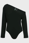 Norma Kamali One-shoulder Stretch-jersey Bodysuit In Black