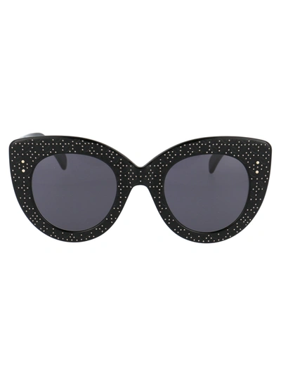 Alaïa Aa0042s Sunglasses In 001 Black Black Grey