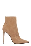 LE SILLA HIGH HEELS ANKLE BOOTS IN BEIGE SUEDE,11549613