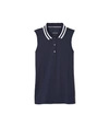 Tory Sport Ärmelloses Performance-poloshirt Aus Piqué Mit Plisseekragen In Tory Navy/snow White