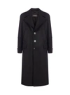 NEIL BARRETT VIRGIN WOOL LONG COAT,BCA327C P07201