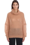 Alexandre Vauthier Chunky-knit Roll-neck Jumper In Beige