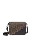 FENDI FF MOTIF FLAP MESSENGER BAG