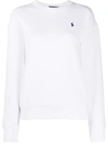 Polo Ralph Lauren Embroidered-logo Long-sleeved T-shirt In White