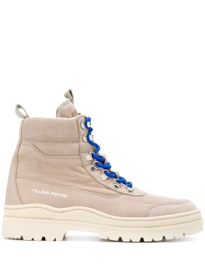 Filling Pieces Chunky Lace-up Boots In Neutrals