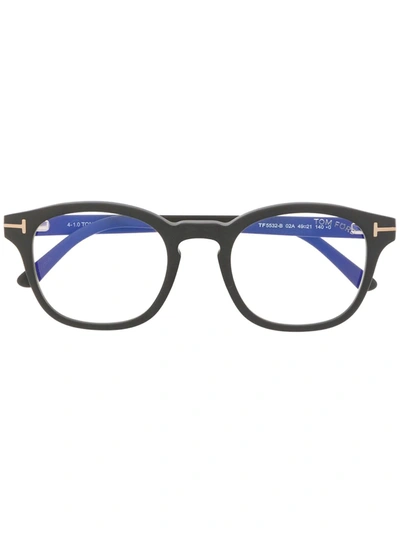 Tom Ford Detachable Shade Glasses In Black