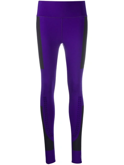 Adidas By Stella Mccartney Contrast-panel Training Leggings In Purple