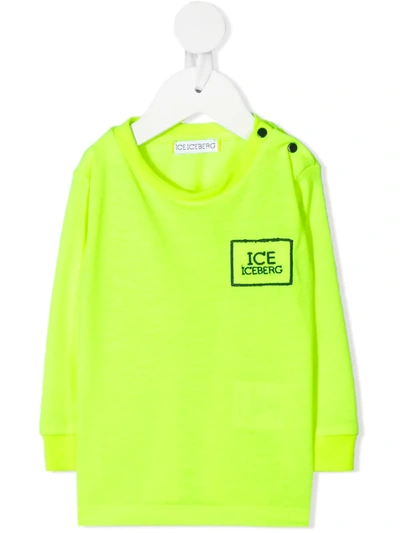 Iceberg Babies' Embroidered Logo Sweatshirt In Yellow