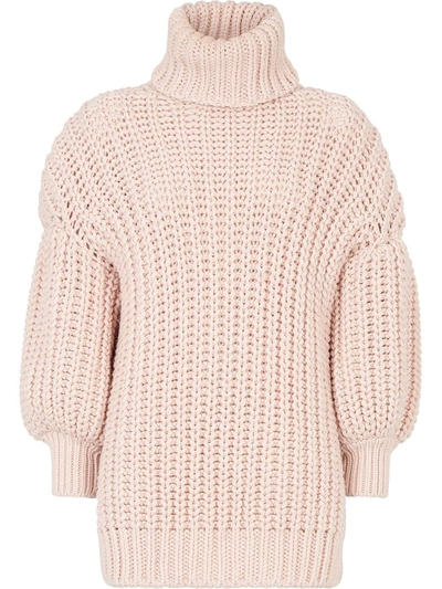 FENDI ROLL NECK CHUNKY KNIT JUMPER