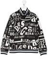 DOLCE & GABBANA MULTI-LOGO PRINT BOMBER JACKET