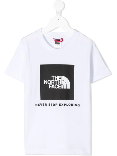 The North Face Kids' Logo-print Cotton T-shirt In White