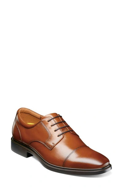 Florsheim Forecast Waterproof Cap Toe Derby In Cognac