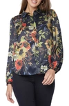 Nydj Modern Button-front Blouse In Floral Treasure