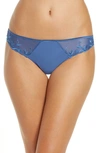 Simone Perele Andora Thong In Denim Blue