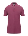 Zanone Polo Shirts In Red