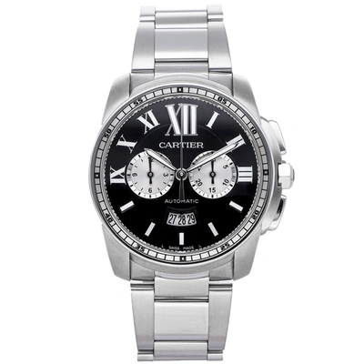Pre-owned Cartier W7100061 Men's Wristwatch 42 Mm In Black