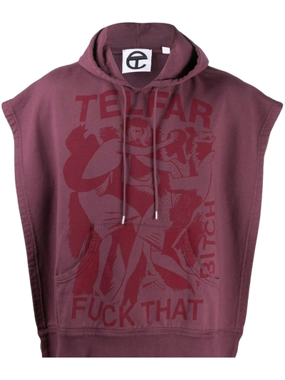 Telfar Logo Detail Hoodie In Purple